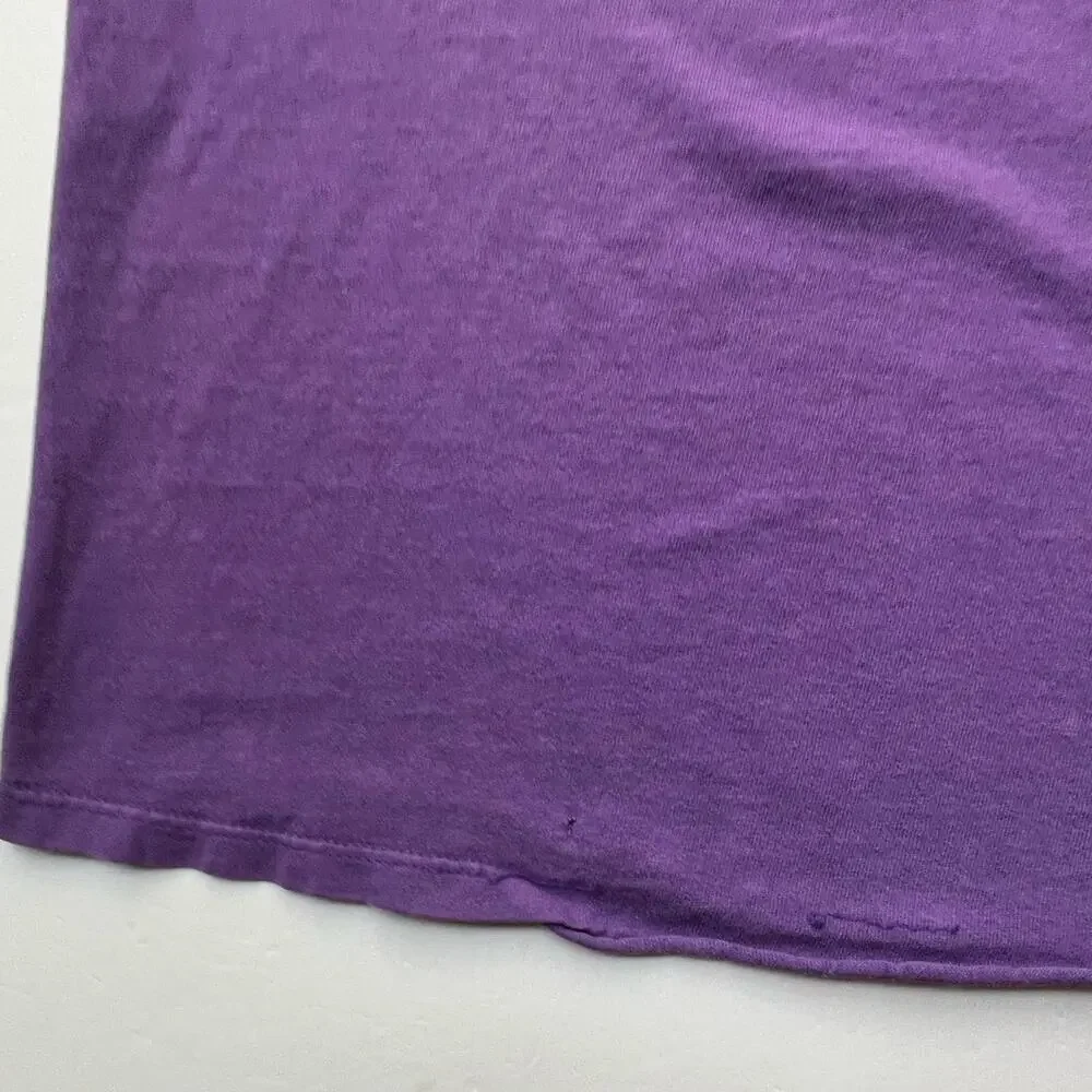 Vintage Champion USA Made Spellout Purple Script T Shirt Single Stitch Tee 80s - Picture 14 of 16